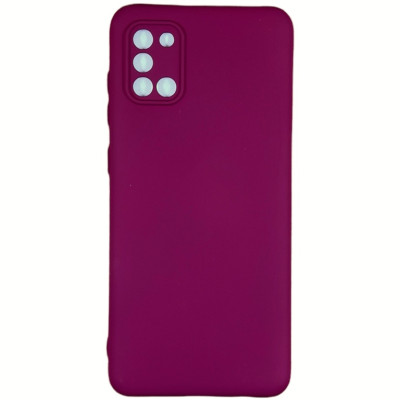 Накладка (з мікрофіброю) Silicone Cover Lakshmi Full Camera для Samsung A31 / A315- марсала