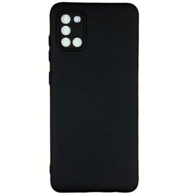 Накладка (з мікрофіброю) Silicone Cover Lakshmi Full Camera для Samsung A31 / A315- чорний
