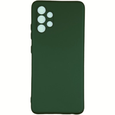 Накладка (з мікрофіброю) Silicone Cover Lakshmi Full Camera для Samsung A32 / A325- темно-зелений