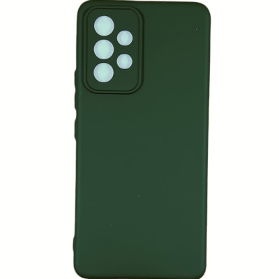 Накладка (з мікрофіброю) Silicone Cover Lakshmi Full Camera для Samsung A33 5G- темно-зелений