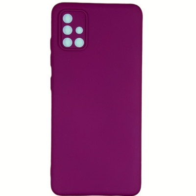 Накладка (з мікрофіброю) Silicone Cover Lakshmi Full Camera для Samsung A51 / A515- марсала