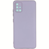 Накладка (з мікрофіброю) Silicone Cover Lakshmi Full Camera для Samsung A51 / A515- рожевий пісок