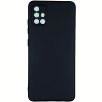 Накладка (з мікрофіброю) Silicone Cover Lakshmi Full Camera для Samsung A51 / A515- чорний