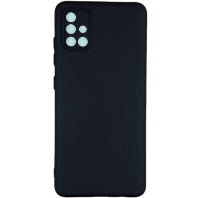Накладка (з мікрофіброю) Silicone Cover Lakshmi Full Camera для Samsung A51 / A515- чорний