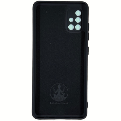 Накладка (з мікрофіброю) Silicone Cover Lakshmi Full Camera для Samsung A51 / A515- чорний