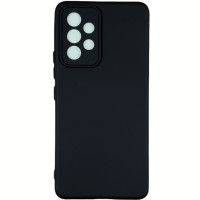 Накладка (з мікрофіброю) Silicone Cover Lakshmi Full Camera для Samsung A73 5G- чорний