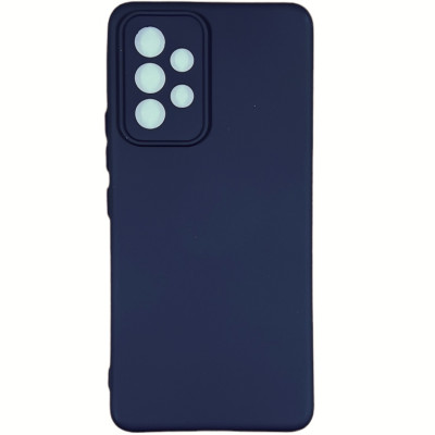 Накладка (з мікрофіброю) Silicone Cover Lakshmi Full Camera для Samsung A73 5G- темно-синій