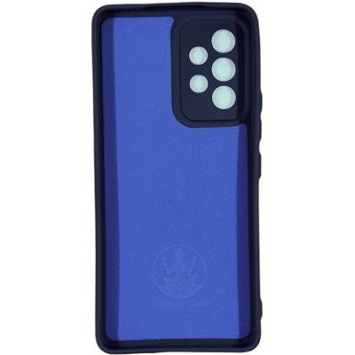 Накладка (з мікрофіброю) Silicone Cover Lakshmi Full Camera для Samsung A73 5G- темно-синій