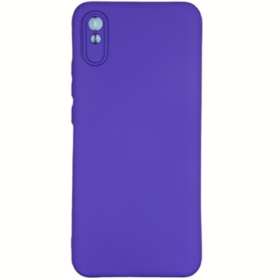 Накладка (з мікрофіброю) Silicone Cover Lakshmi Full Camera для Xiaomi Redmi 9A- фіолетовий