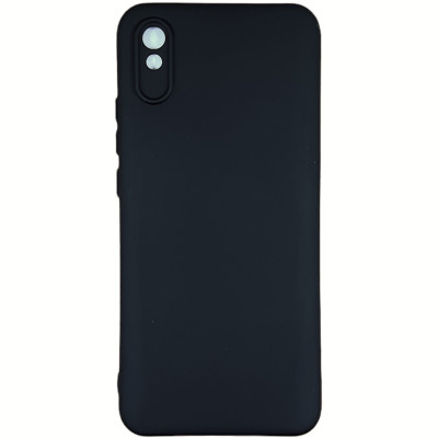 Накладка (з мікрофіброю) Silicone Cover Lakshmi Full Camera для Xiaomi Redmi 9A- чорний