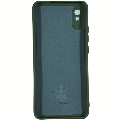 Накладка (з мікрофіброю) Silicone Cover Lakshmi Full Camera для Xiaomi Redmi 9A- темно-зелений