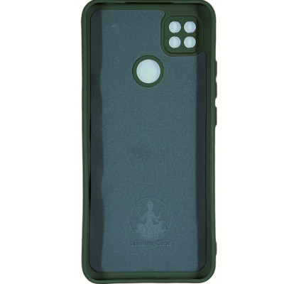 Накладка (з мікрофіброю) Silicone Cover Lakshmi Full Camera для Xiaomi Redmi 9C / 10A- темно-зелений