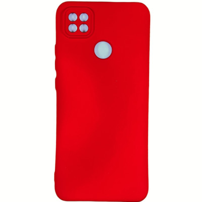 Накладка (з мікрофіброю) Silicone Cover Lakshmi Full Camera для Xiaomi Redmi 9C / 10A- червоний
