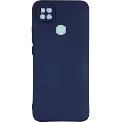 Накладка (з мікрофіброю) Silicone Cover Lakshmi Full Camera для Xiaomi Redmi 9C / 10A- темно-синій