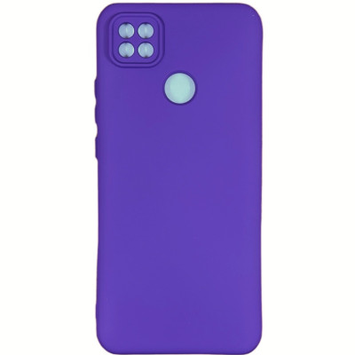 Накладка (з мікрофіброю) Silicone Cover Lakshmi Full Camera для Xiaomi Redmi 9C / 10A- фіолетовий
