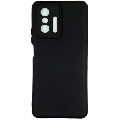 Накладка (з мікрофіброю) Silicone Cover Lakshmi Full Camera для Xiaomi 11T / 11T Pro- чорний