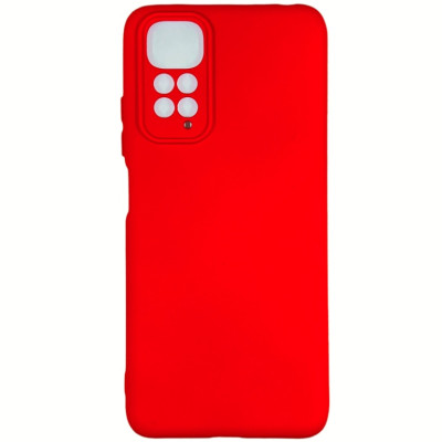 Накладка (з мікрофіброю) Silicone Cover Lakshmi Full Camera для Xiaomi Redmi Note 11 4G / Note 11S- червоний