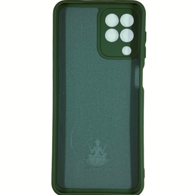 Накладка (з мікрофіброю) Silicone Cover Lakshmi Full Camera для Samsung M33 5G- темно-зелений