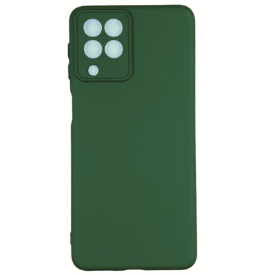Накладка (з мікрофіброю) Silicone Cover Lakshmi Full Camera для Samsung M53 5G- темно-зелений