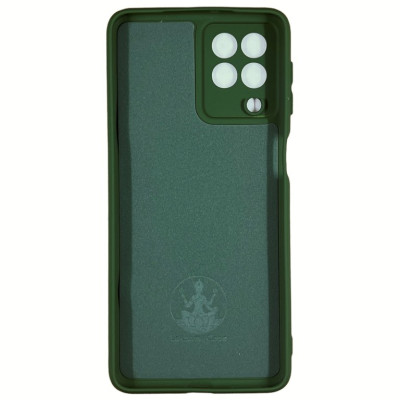 Накладка (з мікрофіброю) Silicone Cover Lakshmi Full Camera для Samsung M53 5G- темно-зелений