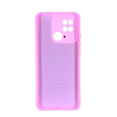 Накладка (з мікрофіброю) Soft Silk для Xiaomi Redmi 10C / Poco C40- рожевий