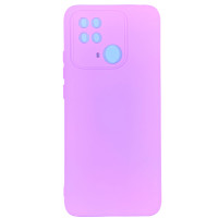Накладка (з мікрофіброю) Soft Silk для Xiaomi Redmi 10C / Poco C40- рожевий