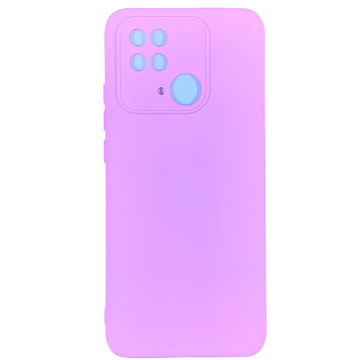 Накладка (з мікрофіброю) Soft Silk для Xiaomi Redmi 10C / Poco C40- рожевий