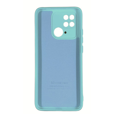 Накладка (з мікрофіброю) Soft Silk для Xiaomi Redmi 10C / Poco C40- бірюза