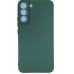 Накладка (з мікрофіброю) Silicone Cover Lakshmi Full Camera для Samsung S22 Plus- темно-зелений