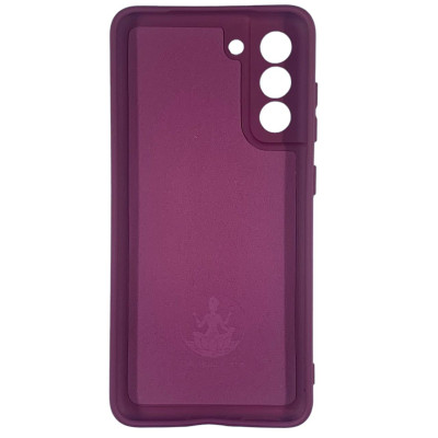 Накладка (з мікрофіброю) Silicone Cover Lakshmi Full Camera для Samsung S21 FE- марсала