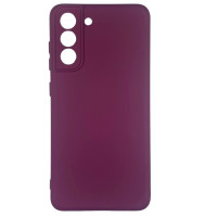 Накладка (з мікрофіброю) Silicone Cover Lakshmi Full Camera для Samsung S21 FE- марсала