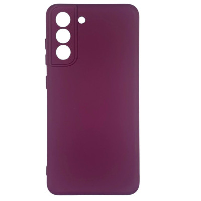 Накладка (з мікрофіброю) Silicone Cover Lakshmi Full Camera для Samsung S21 FE- марсала