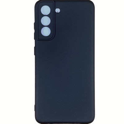 Накладка (з мікрофіброю) Silicone Cover Lakshmi Full Camera для Samsung S21 FE- чорний