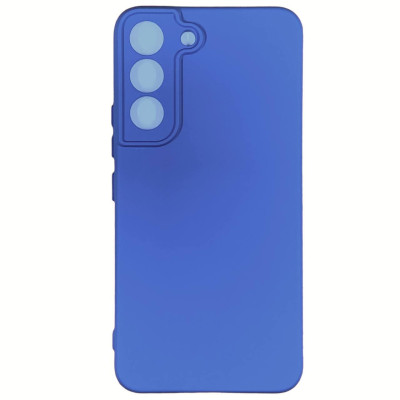 Накладка (з мікрофіброю) Silicone Cover Lakshmi Full Camera для Samsung S22- темно-синій