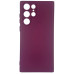 Накладка (з мікрофіброю) Silicone Cover Lakshmi Full Camera для Samsung S22 Ultra- марсала