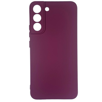 Накладка (з мікрофіброю) Silicone Cover Lakshmi Full Camera для Samsung S22 Plus- марсала