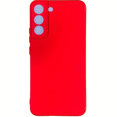 Накладка (з мікрофіброю) Silicone Cover Lakshmi Full Camera для Samsung S22 Plus- червоний