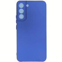 Накладка (з мікрофіброю) Silicone Cover Lakshmi Full Camera для Samsung S22 Plus- темно-синій