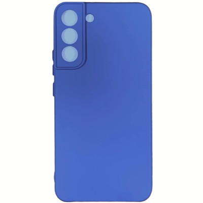 Накладка (з мікрофіброю) Silicone Cover Lakshmi Full Camera для Samsung S22 Plus- темно-синій