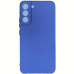 Накладка (з мікрофіброю) Silicone Cover Lakshmi Full Camera для Samsung S22 Plus- темно-синій