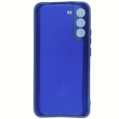 Накладка (з мікрофіброю) Silicone Cover Lakshmi Full Camera для Samsung S22 Plus- темно-синій