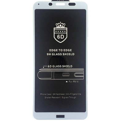 Скло захисне 6D Premium Black Edition для Xiaomi Redmi 6A / Redmi 6- білий Скло захисне 6D Premium Black Edition для Xiaomi Redmi 6A / Redmi 6- білий
