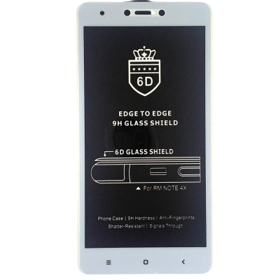 Скло захисне 6D Premium Black Edition для Xiaomi Redmi Note 4X- білий Скло захисне 6D Premium Black Edition для Xiaomi Redmi Note 4X- білий