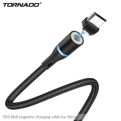 USB кабель Tornado TX5 Magnetic Micro (2,4A/1м)- чорний