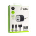 Мережевий зарядний пристрій (High quality) Belkin + USB кабель iPhone 5/6 (1A)- чорний
