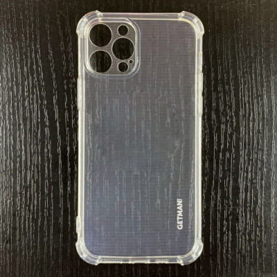 Накладка GETMAN посилені кути для iPhone 12 Pro- прозорий Накладка GETMAN посилені кути для iPhone 12 Pro- прозорий
