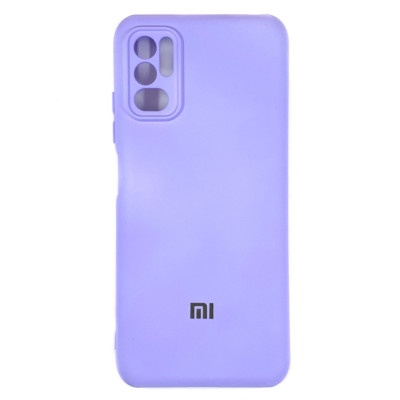 Накладка (з мікрофіброю) Silicone Cover My Color Full Camera для Xiaomi Redmi Note 10 5G / Poco M3 Pro- бузковий