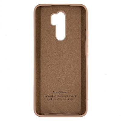 Накладка (з мікрофіброю) Silicone Cover Full without Logo для Xiaomi Redmi 9- рожевий пісок