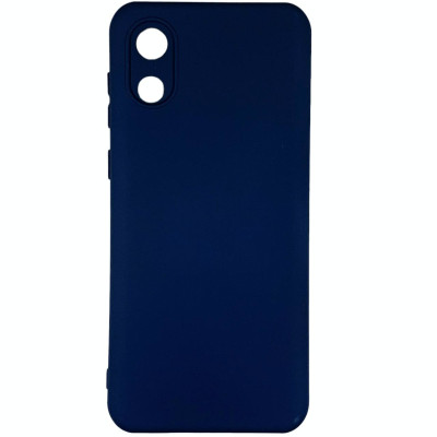 Накладка (з мікрофіброю) Silicone Cover Lakshmi Full Camera для Samsung A03 Core- темно-синій