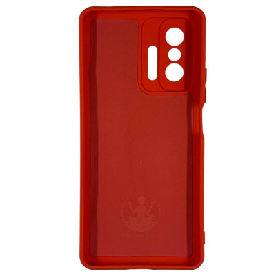 Накладка (з мікрофіброю) Silicone Cover Lakshmi Full Camera для Xiaomi 11T / 11T Pro- червоний